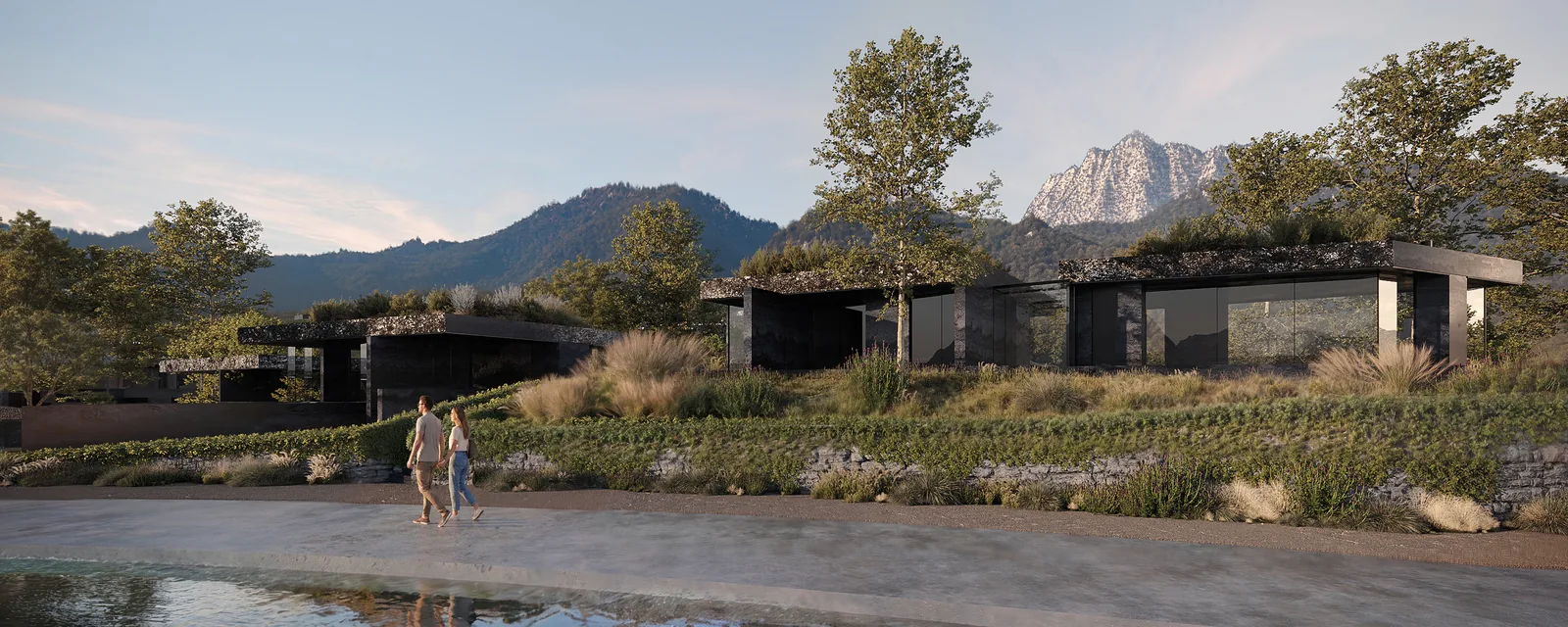 The type III residence seen from the water.